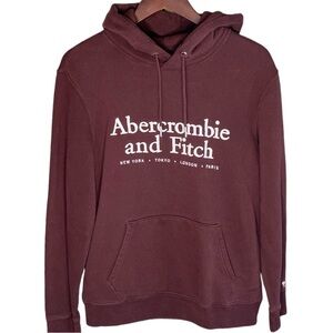 Abercrombie & Fitch Maroon Hoodie- size Small